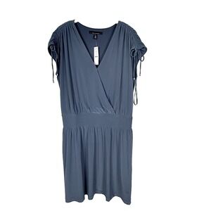 WHBM Tie-Shoulder Mini True Indigo Mini Dress Sz‎ XL NWT